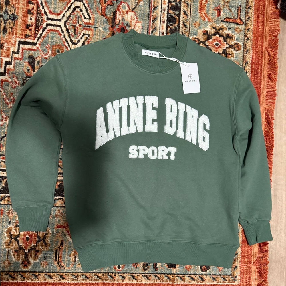 Anine Bing Green Sweatshirt